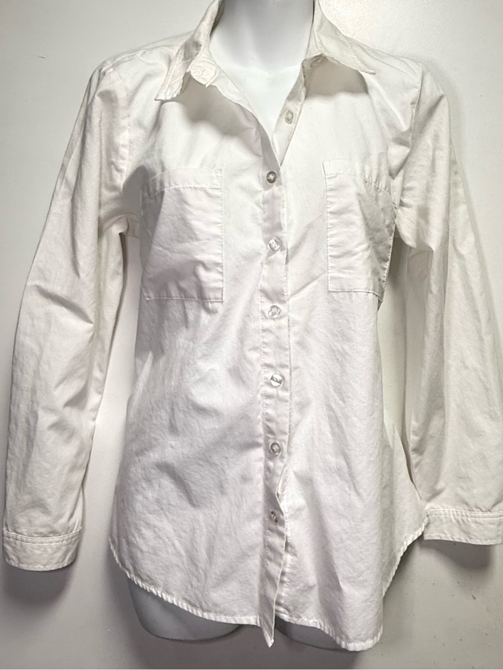 Olive & Oak White Lightweight Button Shirt